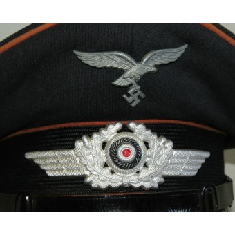 Luftwaffe Nachrichten Underofficer och värvad man visir hatt. Espenlaub militaria